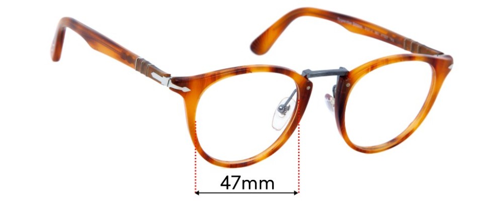 Persol 3107-V Replacement Lenses - 47mm Wide