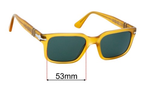 Persol PO3272S Replacement Sunglasses Lenses 53mm 
