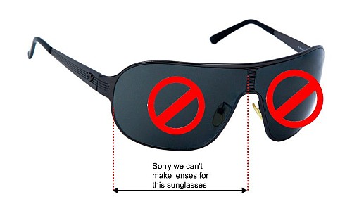 Police S8415  Replacement Lenses 95mm wide 
