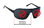 Police S8415  Replacement Lenses 95mm wide 