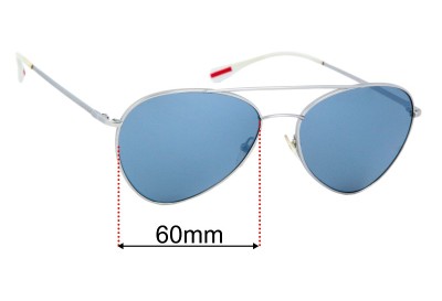 Prada SPS50S & PS50SS Replacement Lenses 60mm wide 