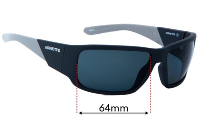Arnette AN4297 Snap II Replacement Lenses 64mm wide 