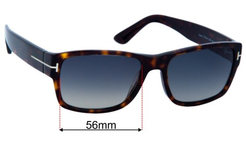Sunglass Fix Replacement Lenses for Tom Ford Mason TF0445 - 56mm Wide 