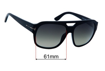 Tom Ford Bachardy-02 TF630 Replacement Lenses 61mm wide 