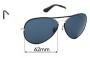 Sunglass Fix Replacement Lenses for Ray Ban B&L Aviator Leathers - 62mm Wide 