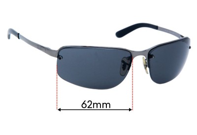 Ray Ban RB3239 - 2mm Nose Holes Replacement Lenses 62mm wide 
