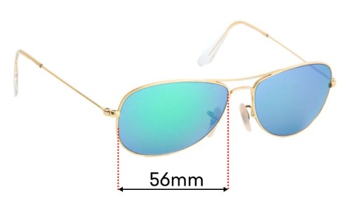 Ray Ban RB3362 Cockpit Replacement Lenses 56mm wide 