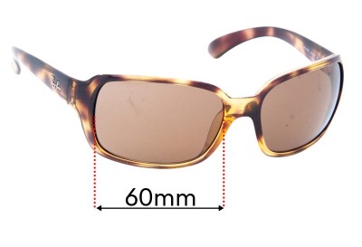 Ray Ban RB4068 Replacement Lenses 60mm wide 