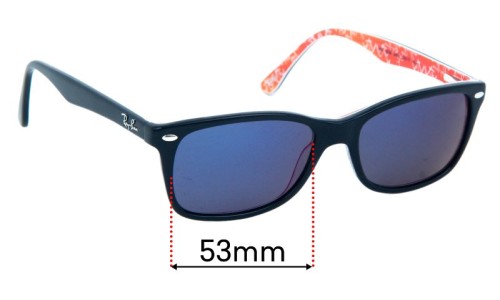 Sunglass Fix Replacement Lenses for Ray-Ban RB5228 - 53mm Wide Ray-Ban RB5228 Replacement Lenses 53mm wide