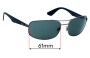Sunglass Fix Replacement Lenses for Ray Ban RB3527 - 61mm Wide 