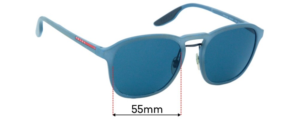 Sunglass Fix Replacement Lenses for Prada  SPS 02S - 55mm Wide