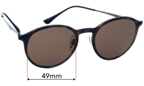 Ray Ban RB4224 LightRay  Replacement Lenses 49mm wide 