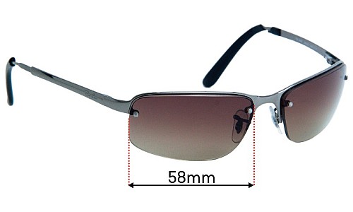 Ray-Ban RB3239 - 2mm Nose Hole Replacement Lenses 58mm wide 