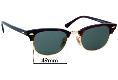 Ray Ban RB5154 Clubmaster Replacement Lenses 49mm wide 