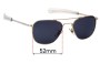 Sunglass Fix Replacement Lenses for American Optical 5 1/2 Aviator - 52mm Wide 