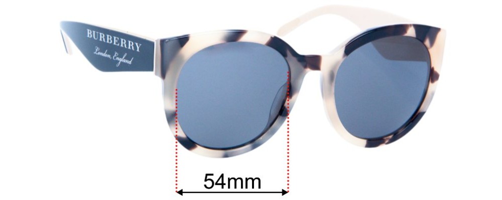 Sunglass Fix Replacement Lenses for Burberry B 4260-F - 54mm Wide