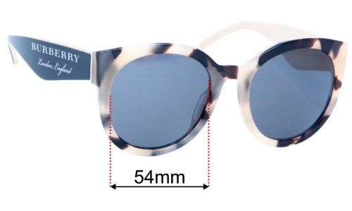 Burberry B 4260-F Replacement Lenses 54mm wide 