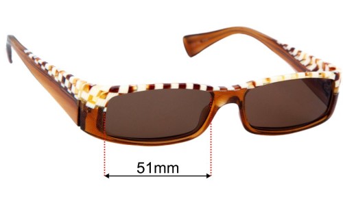 Alain Mikli A0418 Lentes de Repuesto 52mm wide 