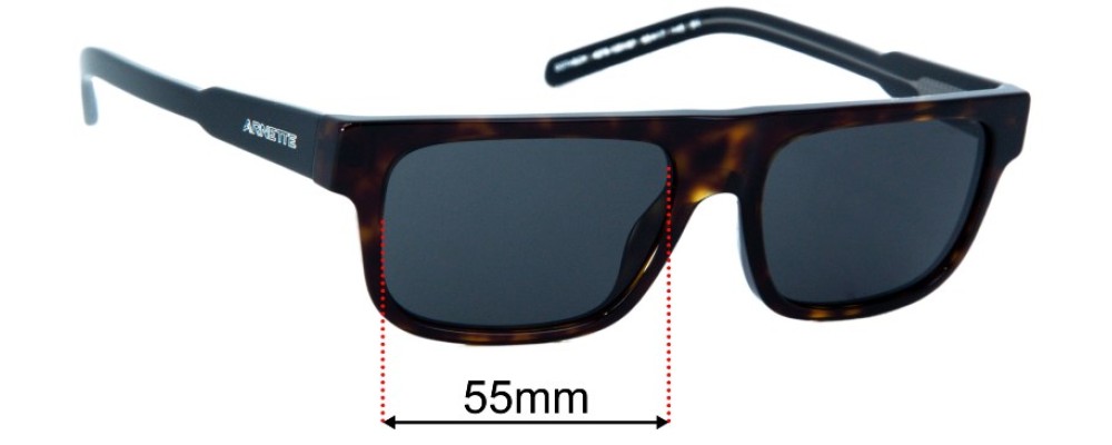 Sunglass Fix Replacement Lenses for Arnette AN4278 Gothboy - 55mm Wide