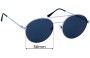 Sunglass Fix Lentes de Repuesto para Boggi Capri - 56mm Wide 