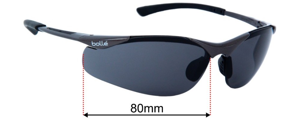 Sunglass Fix Replacement Lenses for Bolle Contour II - 80mm Wide