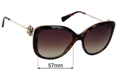  Sunglass Fix Replacement Lenses for Bvlgari 6094-B - 57mm Wide 