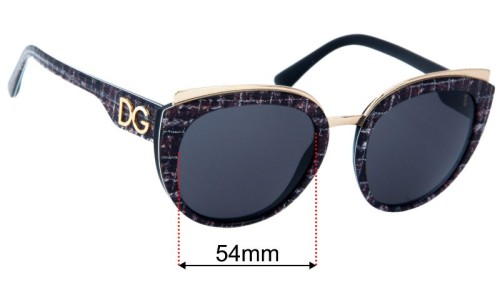 Dolce & Gabbana DG4383 Replacement Lenses 54mm wide 