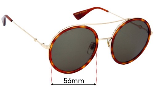 Gucci GG0061S Replacement Lenses 56mm 