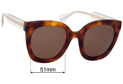 Gucci GG0564S Replacement Lenses 51mm wide 