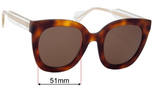Gucci GG0564S Replacement Lenses 51mm wide 