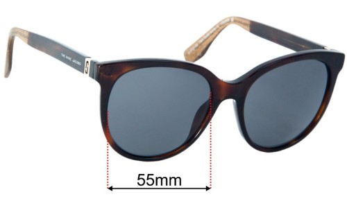 Marc by Marc Jacobs Sun Rx 15 Replacement Lenses 55mm wide 