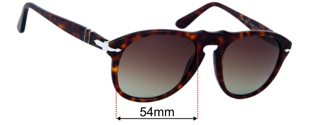 Sunglass Fix Replacement Lenses for Persol 649 - 54mm Wide