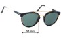 Sunglass Fix Replacement Lenses for Retro Super Future RT2 - 51mm Wide 