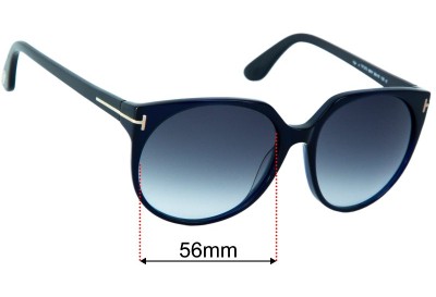 Tom Ford Agatha TF370 Replacement Lenses 56mm wide 