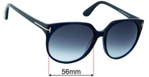 Tom Ford Agatha TF370 56mm Replacement Lenses display picture 3