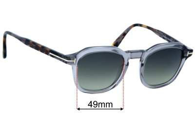 Tom Ford TF5836-B  Replacement Lenses 49mm wide 