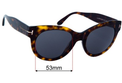 Tom Ford Lou TF741 Replacement Lenses 53mm wide 