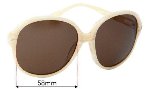 Sunglass Fix Replacement Lenses for Chloe CL 2237 - 58mm 