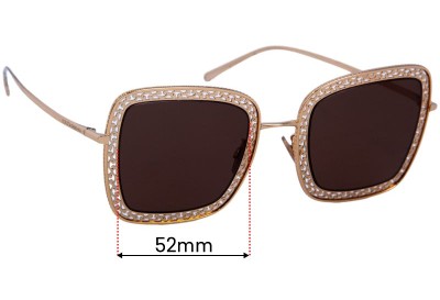 Dolce & Gabbana DG2225 Replacement Lenses 52mm wide 