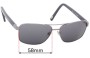 Sunglass Fix Lentes de Repuesto para Bill Bass Craig - 58mm Wide 