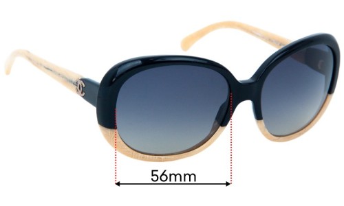Sunglass Fix Replacement Lenses for Chanel 5176 - 56mm Wide 