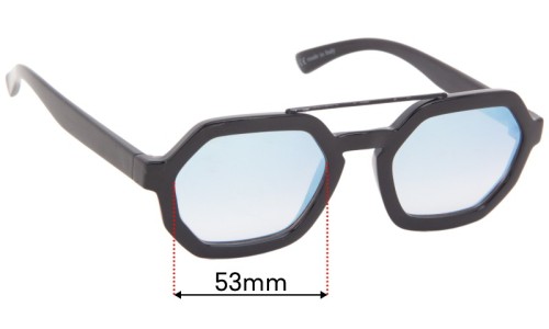 Sunglass Fix Replacement Lenses for Childe Exit-B - 55mm Wide Childe Exit-B Replacement Lenses 55mm wide