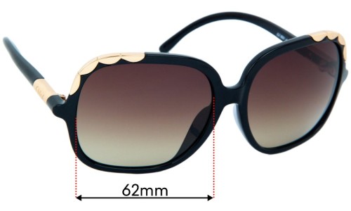 Sunglass Fix Replacement Lenses Chloe CL 2221A - 61mm 