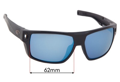 Costa Del Mar Diego Replacement Lenses 62mm wide 