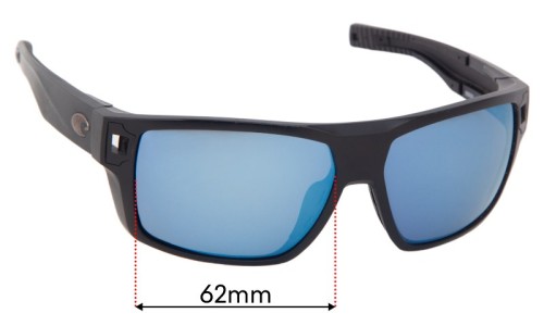 Costa Del Mar Diego Replacement Sunglass Lenses - 62mm 