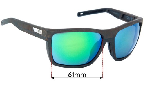 Costa Del Mar Pargo Replacement Lenses - 61mm Costa Del Mar Pargo Replacement Sunglass Lenses - 61mm