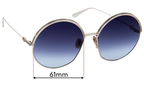 Sunglass Fix Replacement Lenses for Christian Dior EverDior RU - 61mm Wide 