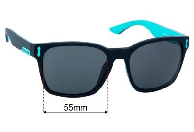 Sunglass Fix Replacement Lenses for Dragon Liege DR511S - 55mm Wide 