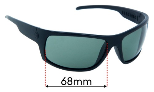 Sunglass Fix Replacement Lenses for Electric Tech One XL-S - 68mm Wide 