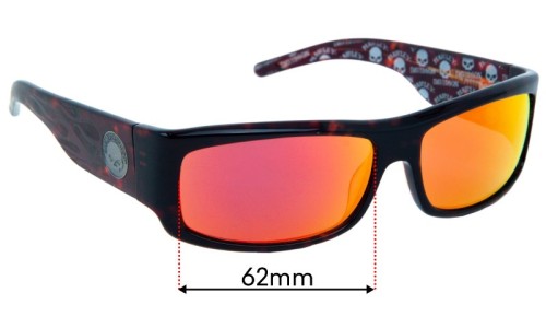 Sunglass Fix Replacement Lenses for Harley Davidson HDX805 - 62mm Wide 